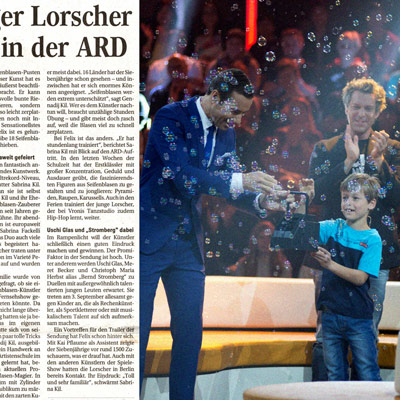 Siebenjähriger Lorscher als Künstler in der ARD