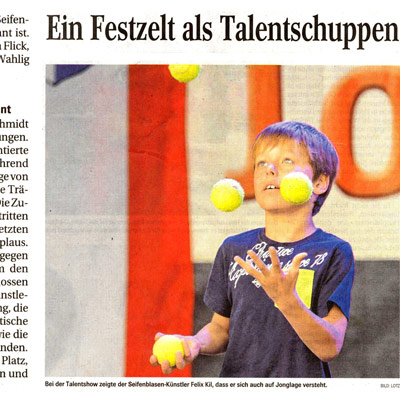 Ein Festzelt als Talentschuppen